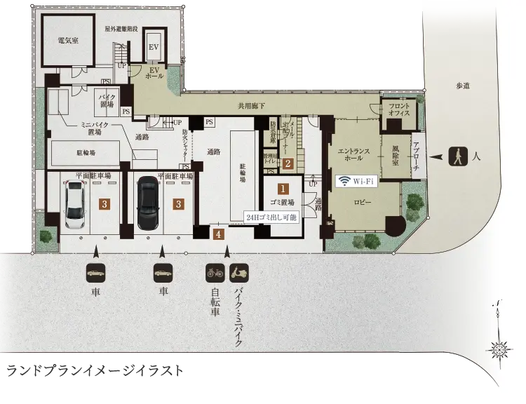 ランドプランイメージイラスト
